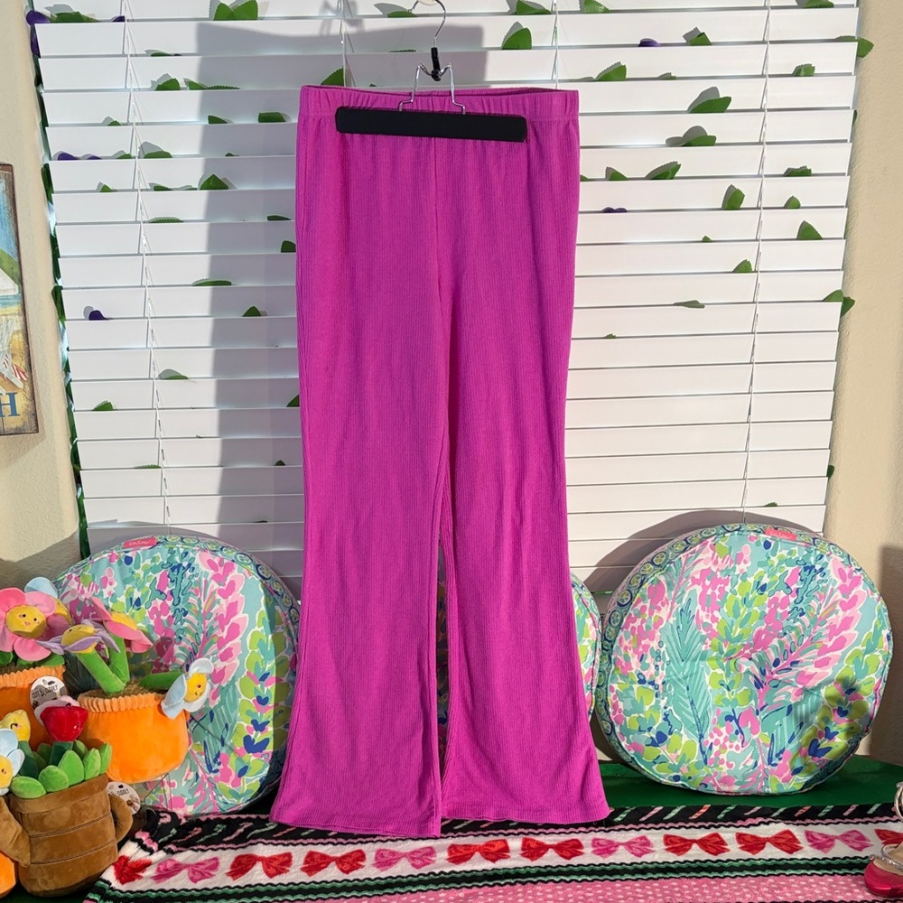 Vibrant Pink Soft Textured Lounge Pants